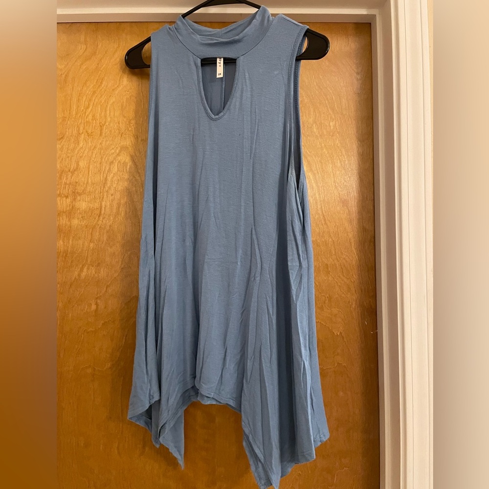 Blue fashion tank top